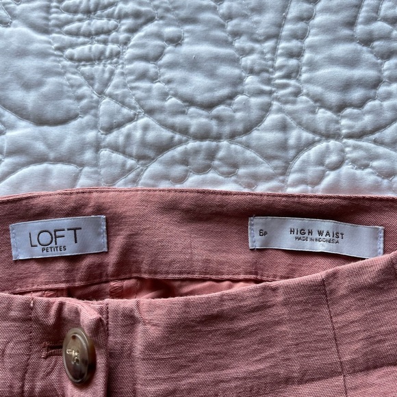 LOFT High-Waisted Pink Capri Pants - Picture 8 of 8